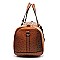 Ostrich Print Embossed 2 in 1 Weekender Duffel Bag