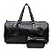 Ostrich Print Embossed 2 in 1 Weekender Duffel Bag