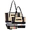 3 IN 1 Plaid Check Bow Tote