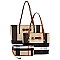 3 IN 1 Plaid Check Bow Tote