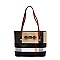 3 IN 1 Plaid Check Bow Tote