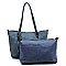 2-in-1 Pebble Textured Shopper Bag