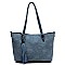 2-in-1 Pebble Textured Shopper Bag