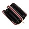 Ostrich Embossed Turn-Lock Accent 3 in 1 Tote Wallet MH-LF1402W