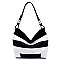 Fashion Striped Classic Bucket Bag