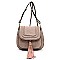 Tassel Accent Braided Cross Body Saddle Bag MH-CTEA0004