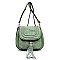 Tassel Accent Braided Cross Body Saddle Bag MH-CTEA0004