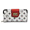Pack of 6 MONOGRAM FLAP TURN LOCK WALLET WRISTLET