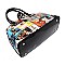 2-in-1 Magazine Cover Collage Dome Satchel Wallet Set