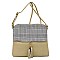 Plaid Checker Print Tassel Accent Cross Body