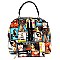 2-in-1 Magazine Cover Collage Dome Satchel