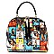 2-in-1 Magazine Cover Collage Dome Satchel
