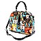 2-in-1 Magazine Cover Collage Dome Satchel