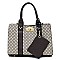 3-in-1Diamond Check Satchel Crossbody Set