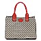 3-in-1Diamond Check Satchel Crossbody Set