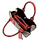 3-in-1Diamond Check Satchel Crossbody Set