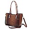 Crocodile Embossed 3 in 1 Twin Tote Wallet SET MH-CY6371W