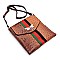 Bee Charm Color Block Striped Ostrich Cross Body MH-L0192