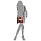 Bee Charm Color Block Striped Ostrich Cross Body MH-L0192