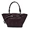 Whipstitched Buckle Accent Wing Tote MH-LY115