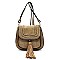 Tassel Accent Braided Cross Body Saddle Bag MH-CTEA0004
