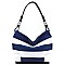 Fashion Striped Classic Bucket Bag
