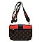 Color Block Cross Body Monogram Satchel