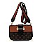 Color Block Cross Body Monogram Satchel