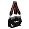 Monogram Color Block Top Flap Cross Body Satchel