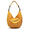 PERFORATED BRAID ACCENT STRAP HOBO