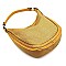 PERFORATED BRAID ACCENT STRAP HOBO