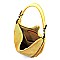 PERFORATED BRAID ACCENT STRAP HOBO