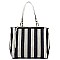 Denim Canvas Stripe Satchel