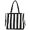 Denim Canvas Stripe Satchel