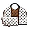 2 IN 1 MONOGRAMMED COLOR BLOCK SATCHEL