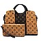 2 IN 1 MONOGRAMMED COLOR BLOCK SATCHEL