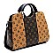 2 IN 1 MONOGRAMMED COLOR BLOCK SATCHEL