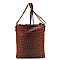 MULTI ZIPPER OSTRICH EMBOSSED CROSS BODY
