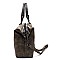 2-Way Stitch Accent Distressed Large Satchel