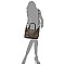 2-Way Stitch Accent Distressed Large Satchel