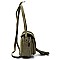 ROUND BRAIDED FLAP BOHEMIAN CROSS BODY