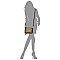 Ostrich Croc Drawstring 2-in-1 Bucket Satchel