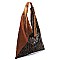 Python Snake Skin Fringe Colorblock 2-in-1 Shoulder Bag Hobo