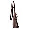 Bow Tassel Zipper Crossbody Bag