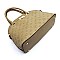 Embossed Monogram DOME SATCHEL WALLET SET