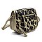 Leopard Print Tassel Accent Cross Body Messenger