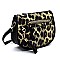 Leopard Print Tassel Accent Cross Body Messenger
