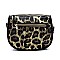 Leopard Print Tassel Accent Cross Body Messenger