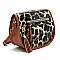 Leopard Print Tassel Accent Cross Body Messenger