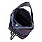 Drawstring Checker Plaid Print Linen Bucket Satchel